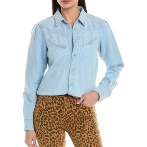 Mother Denim The Ex Linen-Blend Rodeo shirt NWT